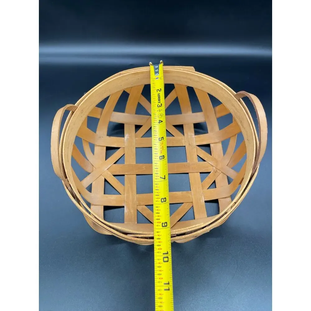 Henn Open Weave Basket with Handles 9.5”